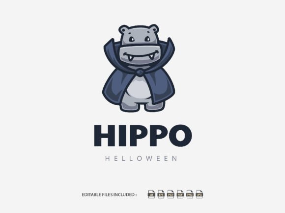 Download Halloween Hippo Illustration Logo - Logo Collection