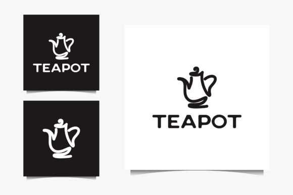 Download Teapot Logo with Line Vector Graphic - Logo Collection
