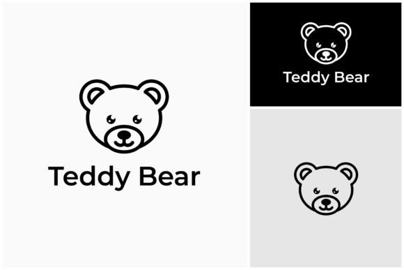 Download Teddy Bear Line Art Outline Logo - Logo Collection