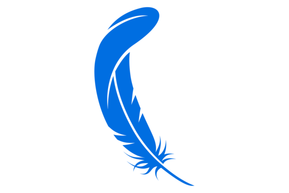 Download Blue Feather Logo. Creativity Symbol. Wr - Logo Collection