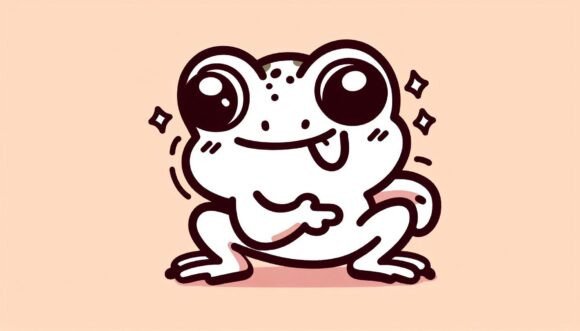 Download Expressionism Kawaii Frog with a Funny P - Premium Resources