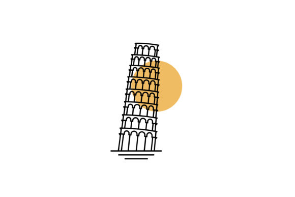 Download Pisa Tower Line Art Icon Logo Design - Logo Collection