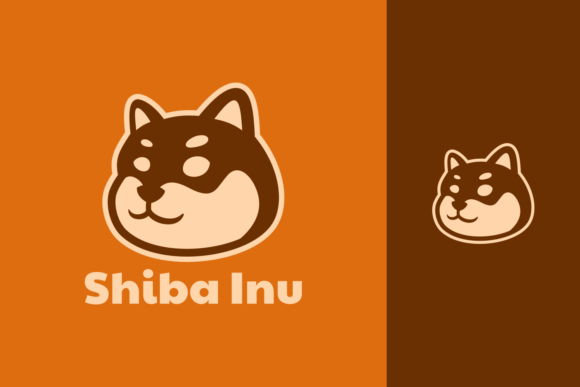 Download Cute Japanese Shiba Inu Dog Simple Logo - Logo Collection
