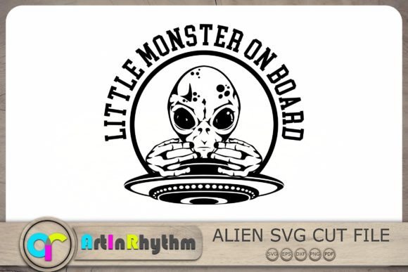 Download Little Monster on Board Svg, Alien Svg - Premium Resources