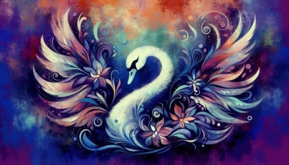 Download Swan with Floral Wings, Expressionism, D - Premium Resources