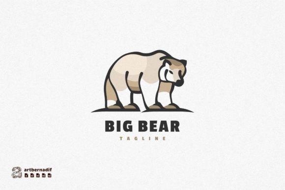 Download Bear Line Art Mascot Logo - Logo Collection