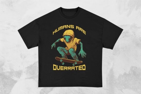 Download Humans Are Overrated Funny Alien Design - Premium Bundle