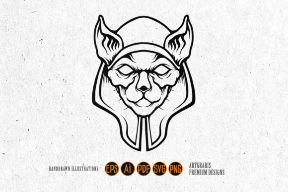 Download Silhouette Egyptian Spinx Cat Logo - Logo Collection