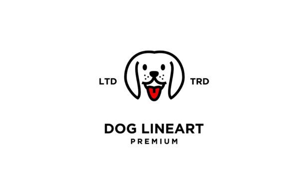 Download Simple Dog Head Line Art Vector Logo - Logo Collection